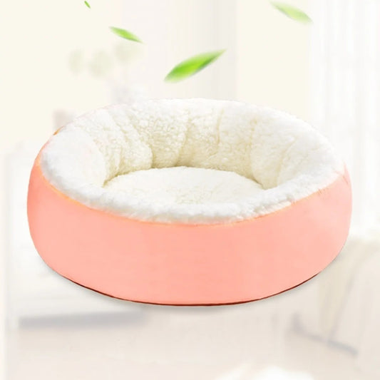 Cama Redonda de Lana para Mascotas