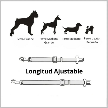Cinturón de Seguridad para Mascotas Ajustable