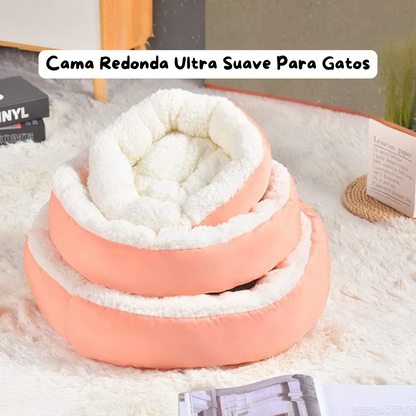 Cama Redonda de Lana para Mascotas